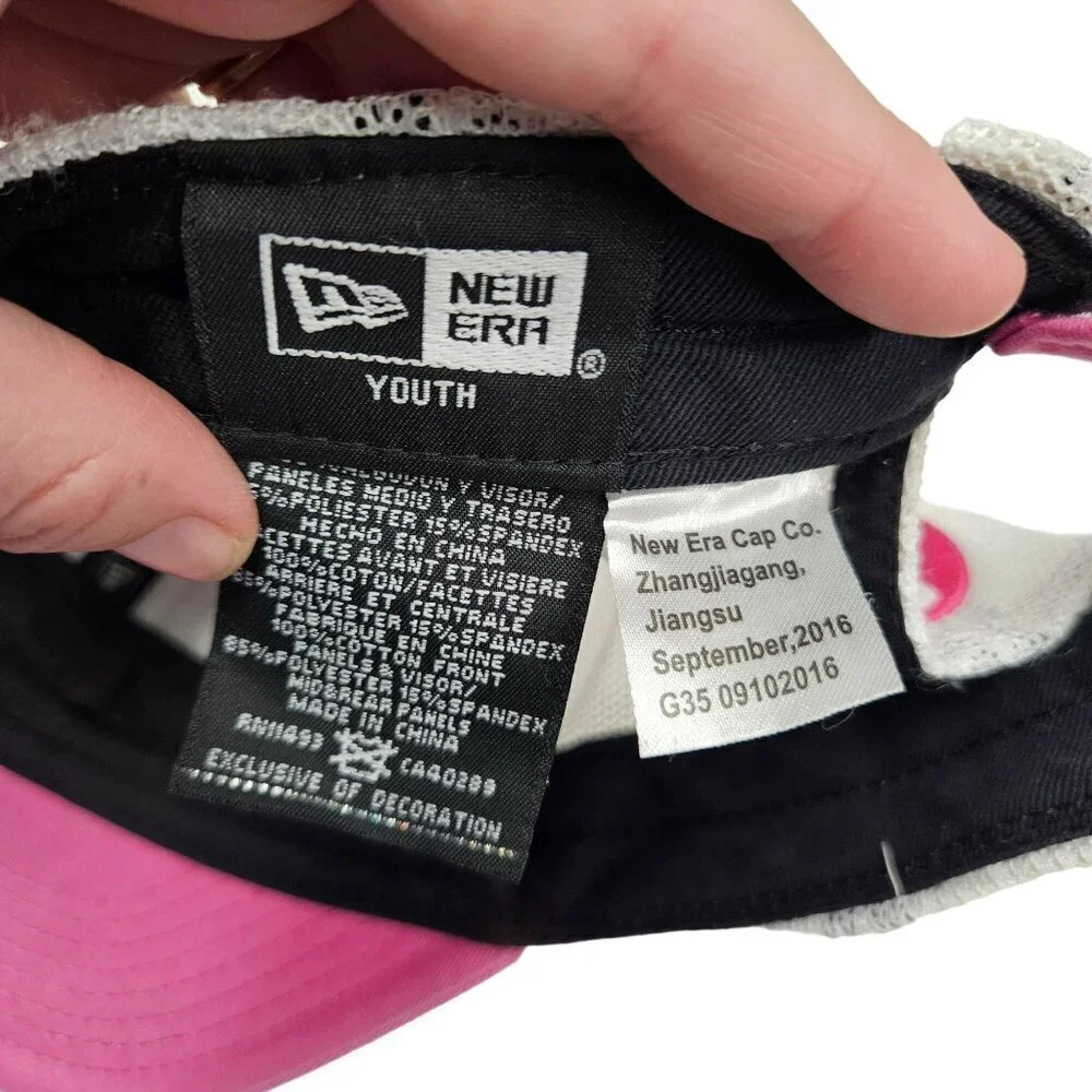 BYU Cougars Youth Trucker Hat Pink Mesh Back Embroidered New Era FLAWED‎